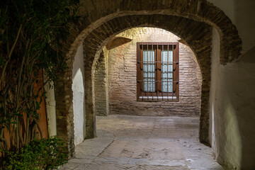 Obraz premium Empty Cobblestone Alley