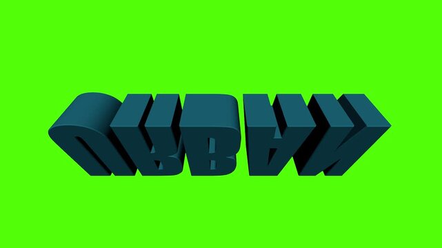 Creative Typography: The word KABAYAN displayed in a stylish 3D text against a green backdrop, the focus here is the word and the stylish design.
