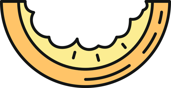 Melon slice with rind icon, illustrating sweet fruit and healthy snacks