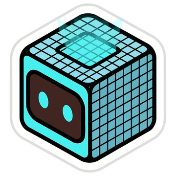 Compact Robotic Cube Featuring Futuristic Technology Design