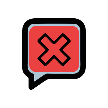 Error Message Bubble Displaying Failed Operation Warning
