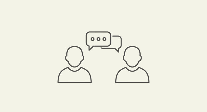 Two People Talking Communication.