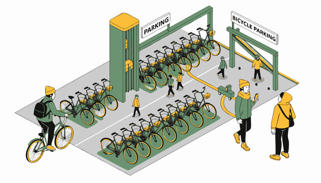 Automated Multi-Level Cycle Storage System and City Micro-Mobility Concept.eps
