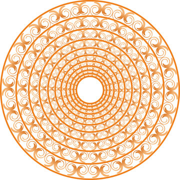 orange circle design, Mandla vector art 
