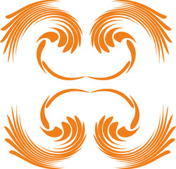 Obraz premium set of abstract elements for design, freehand design 