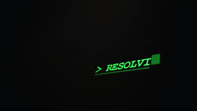 Glowing green terminal text displays a recursive logic depth message on a dark monitor. A blinking square cursor remains active at the end of the line. The retro interface mimics a hacker screen.