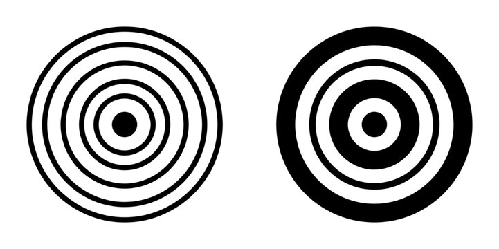 Concentric Circles, Target Symbols, Abstract Geometric Patterns, Minimalist Design Elements