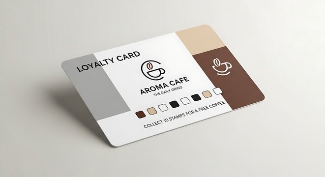 Loyalty card for coffee shop rewards.