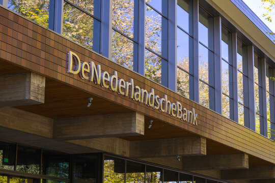 Amsterdam, Netherlands - 30 April 2026: De Nederlandsche Bank, DNB headquarters stands prominently in Amsterdam.