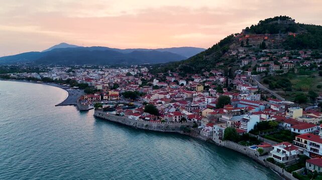City of Nafpaktos in Aetolia-Acarnania, near Gulf of Corinth, Greece