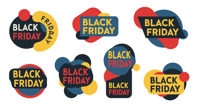 Black Friday Sale Labels and Badges Collection