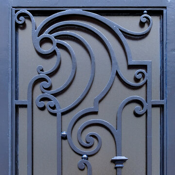 Art Nouveau iron gate detail
