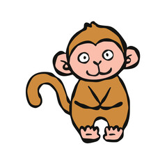 Obraz premium 猿の素材 年賀状素材 猿 申 アイコン This is a graphic image of a monkey. It's considered a lucky charm in Japan.
