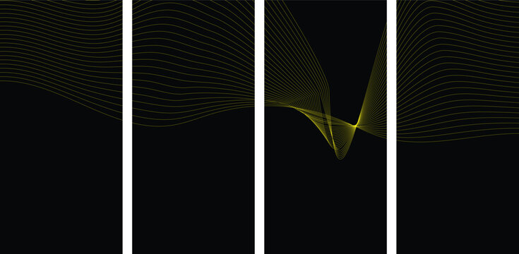 Abstract yellow dot patterns on black background with abstract art abstract background energetic technology movement