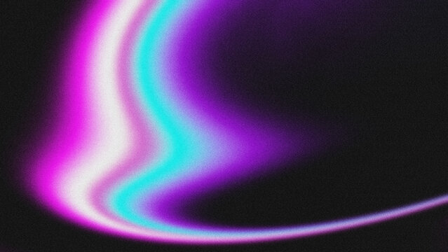 Grainy abstract neon gradient background with soft purple, cyan, and pink light streaks on a black textured base.