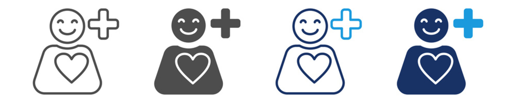positive emotion icon set with multi concept