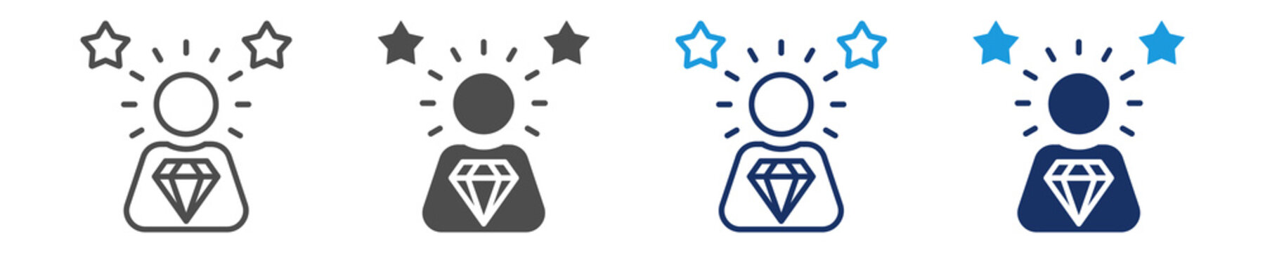 charisma icon set with multi concept