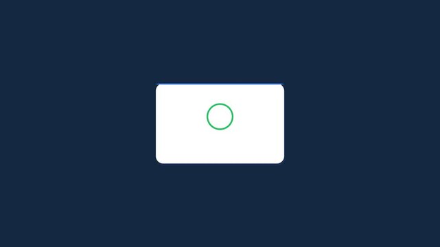 Animation of online booking process with loading icon and confirmation