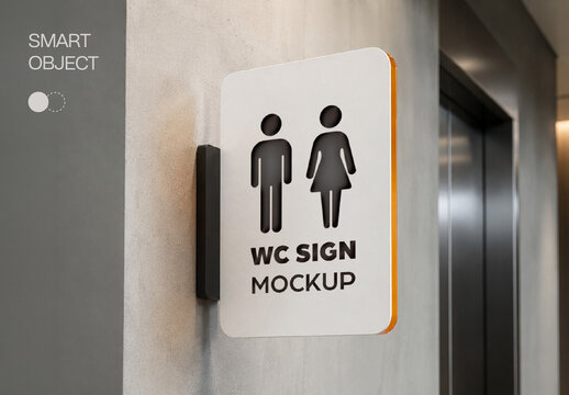 WC Sign Mockup