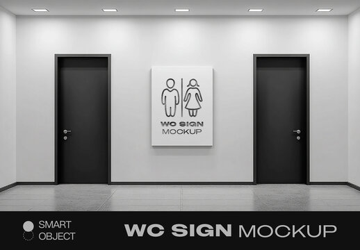 WC Sign Mockup