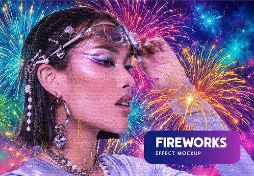 Fireworks Effect Mockup