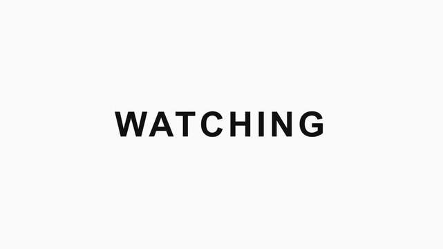 You Are Watching Thank You for Watching Text Overlay on Plain White Background for Video End Screens