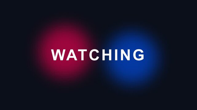Thank You for Watching Text Overlay with Abstract Red and Blue Lights