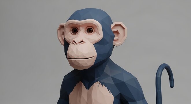 Chimpanzee portrait with curious expression.
