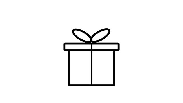 Gift Box Surprise Animation Celebration Icon