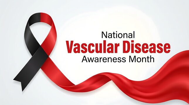 National vascular disease awareness month ribbon graphic