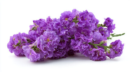 Fototapeta premium transparent scented purple stock flowers with ruffled petals