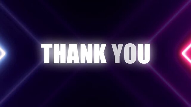 THANK YOU TITLE WITH NEON BACKGROUND