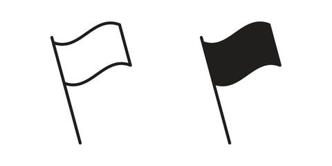 Plain flag icon in line design. editable stroke icon vector. EPS10 © rocky