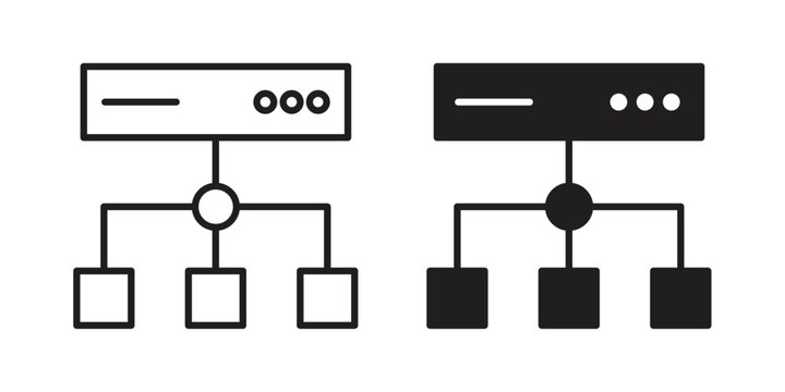 Proxy server icon in line design. editable stroke icon vector. EPS10