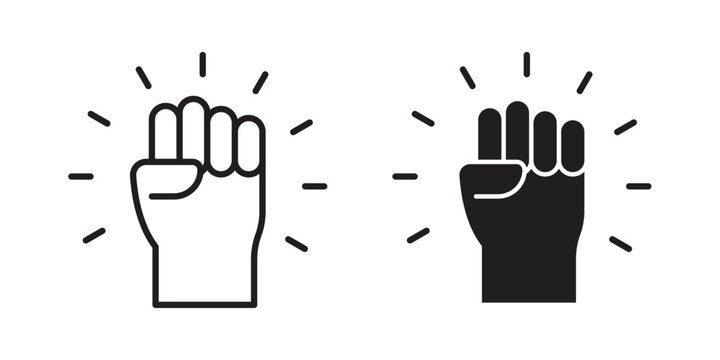 Rebellion icon in line design. editable stroke icon vector. EPS10