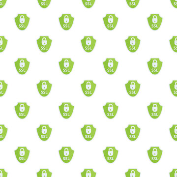 Repeating ssl security shield pattern symbolizing data encryption and internet protection