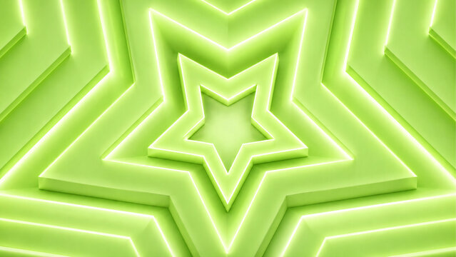 Green Minimal backgrounds star design. Star Lines colorful design. future geometric patterns. trendy, stylish star illustration. blue stars on a light shade's gradient background. 