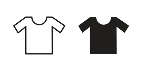 Naklejka premium Tshirt icon in line design. editable stroke icon vector. EPS10