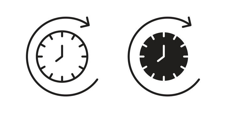 Wait time icon in line design. editable stroke icon vector. EPS10