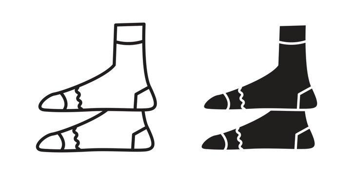 Women socks icon in line design. editable stroke icon vector. EPS10