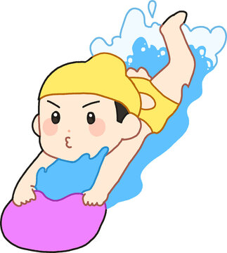 수영연습하는 아이