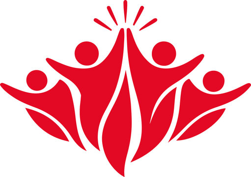 Community Unity Logo: Symbolizing connection, a vibrant logo represents a community united, with arms raised in joyful celebration, embracing diversity and togetherness.