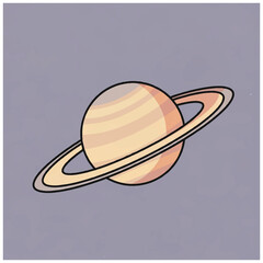 Saturn Planet with Ring System 1. © arlisa