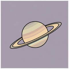 Saturn planet with ring system. © arlisa