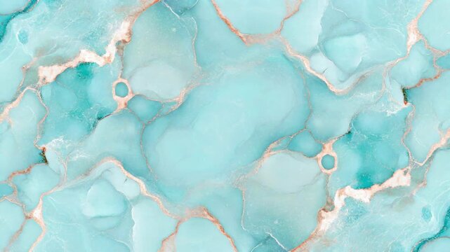 Abstract Teal And Gold Marble Texture Background.
