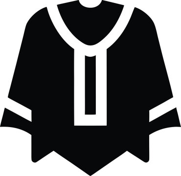 dashiki silhouette vector illustration on transparent background