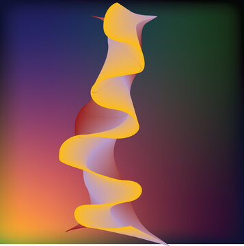 Vibrant Solar Ribbon Abstract Background with Glowing Radial Curves