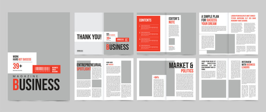 business magazine template. magazine template