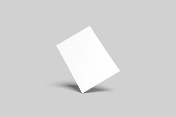Naklejka premium Blank A4 Flyer Mockup - 3D Illustration