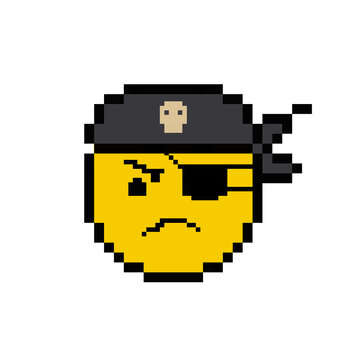 Emoticon PNG image, cool emoticons, pirate matey emoticons, expressions, latest emoticons, funny emoticons, pixel art style emoticons